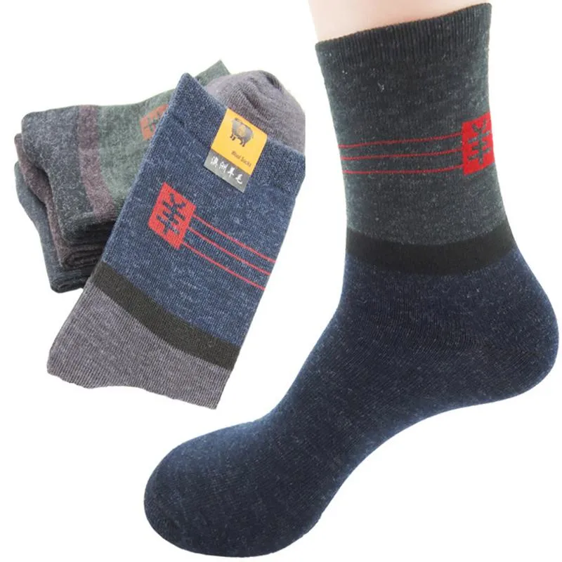 10 Pairs Men's Warm Wool Practical Durable Mature Temperament Socks