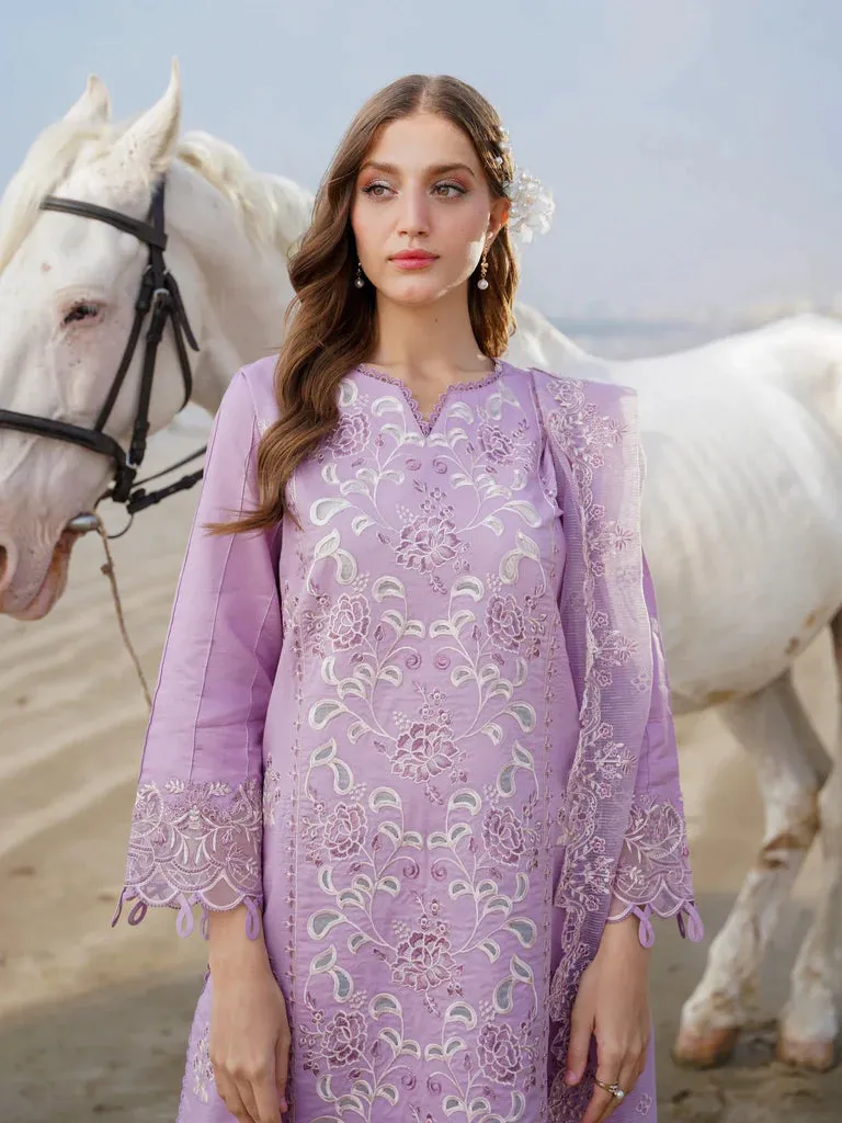 Aabyaan Saagar Luxury Festiv Lawn  ( Lilac )