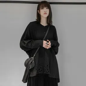 Asami Loose Long Sleeve Irregular Shirt