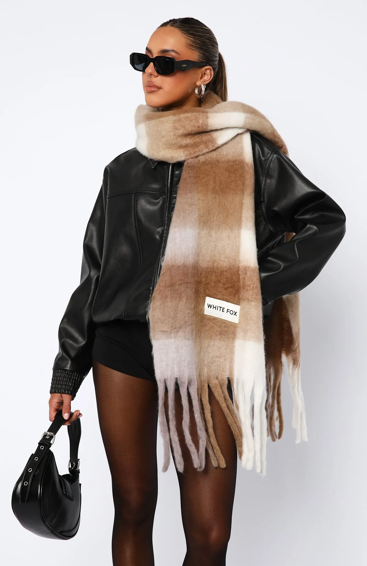 Beige Simply Oversized Aspen Scarf for Ultimate Style