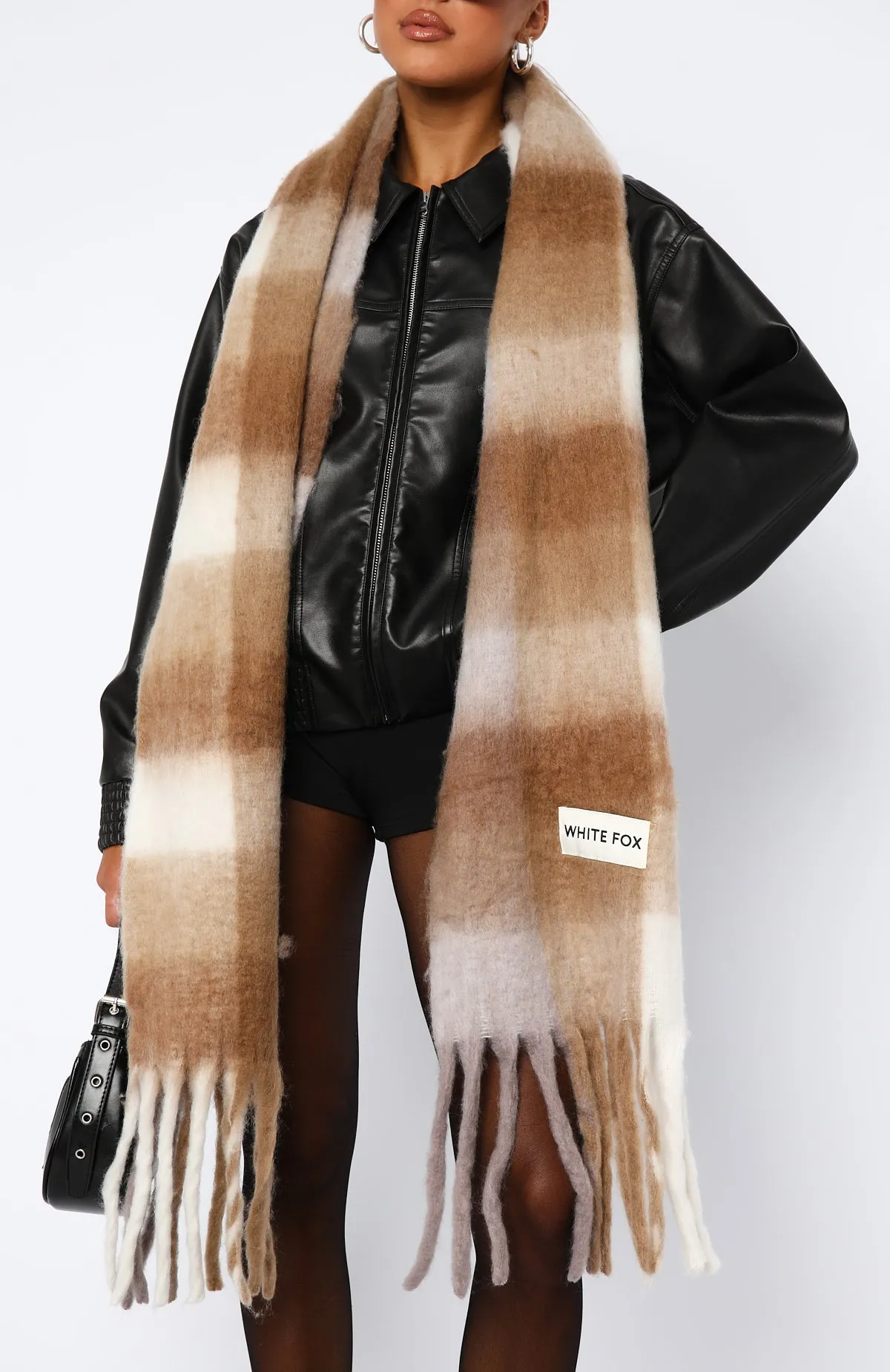 Beige Simply Oversized Aspen Scarf for Ultimate Style