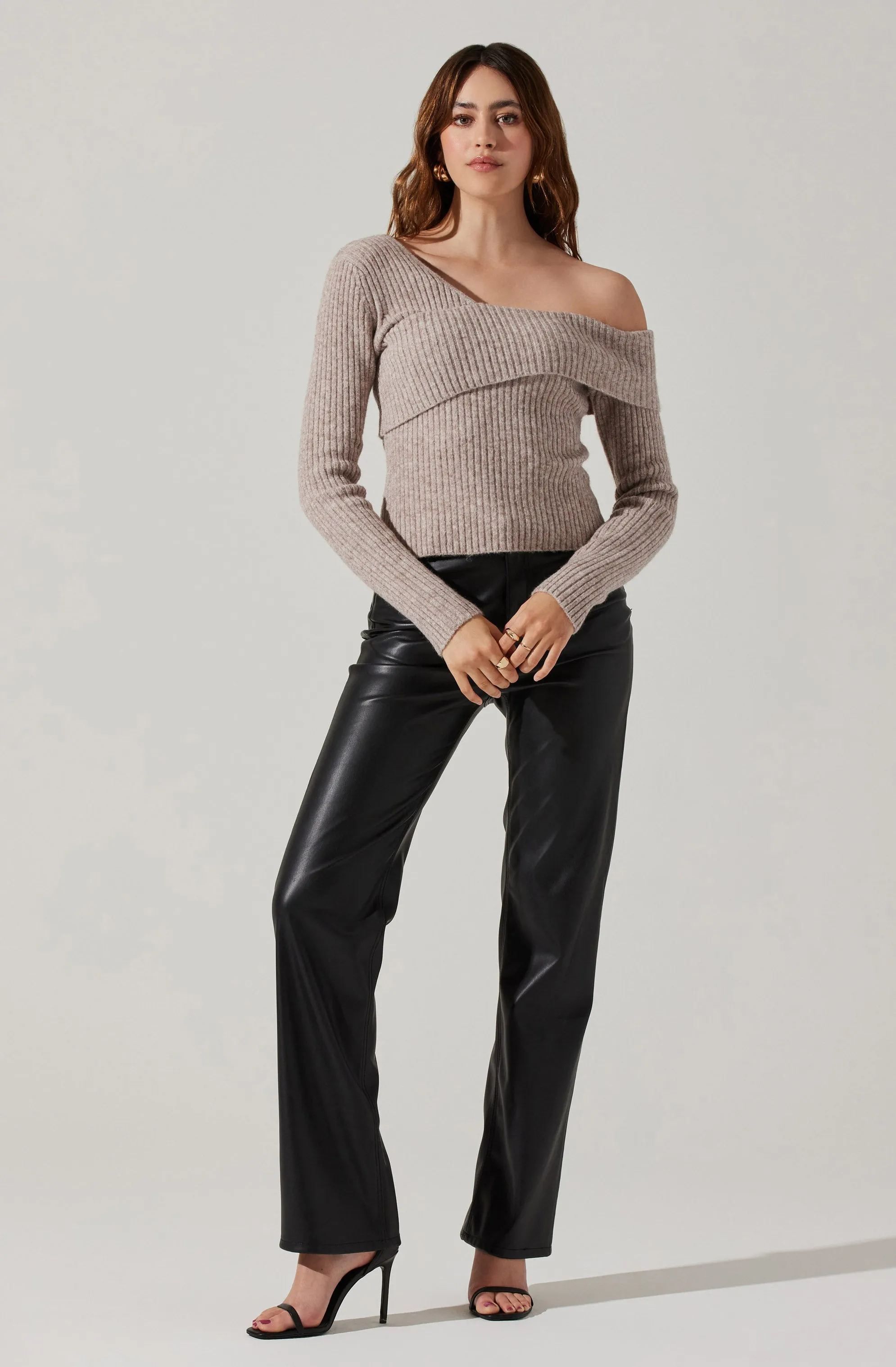 Asymmetrical Foldover Sweater