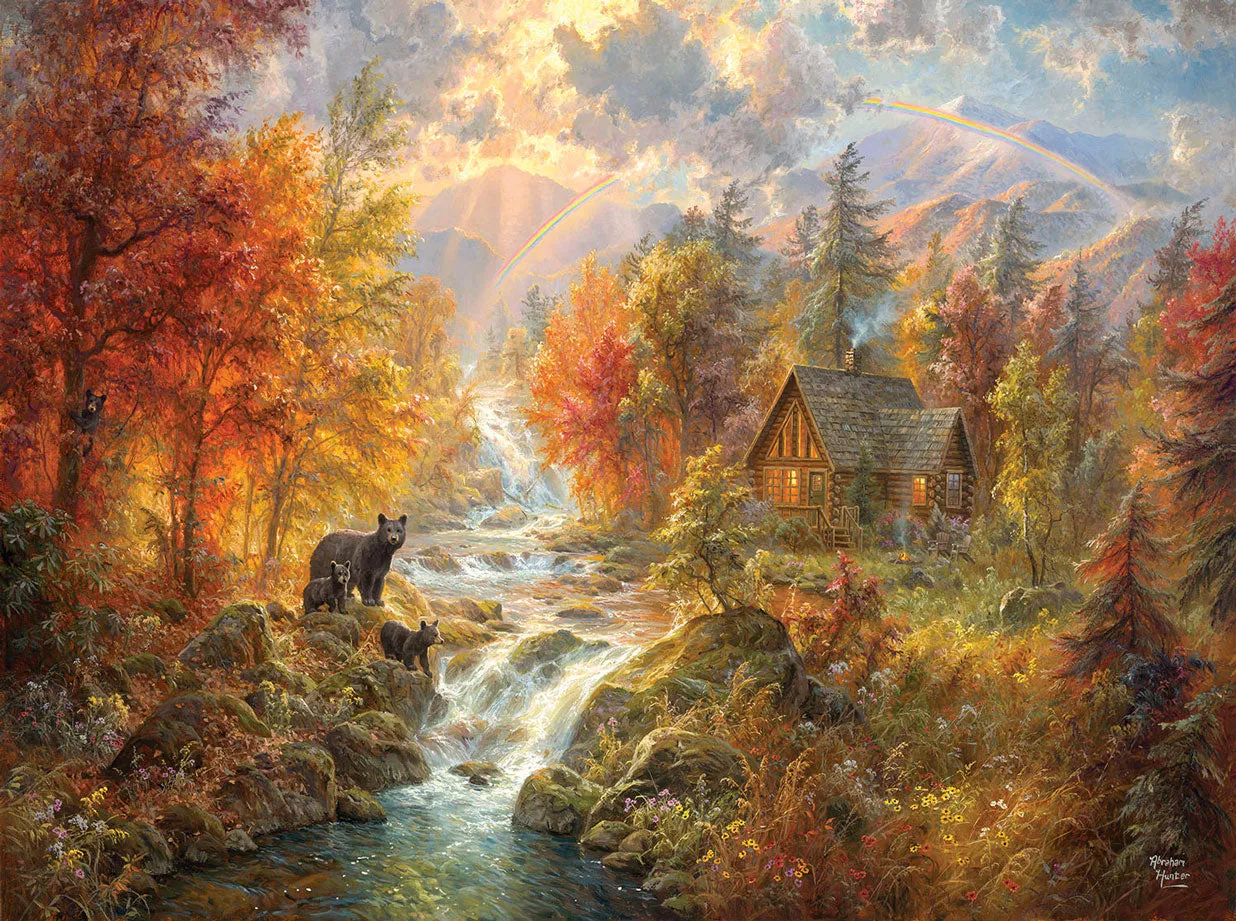 Autumn at Rainbow Falls Jigsaw Puzzle