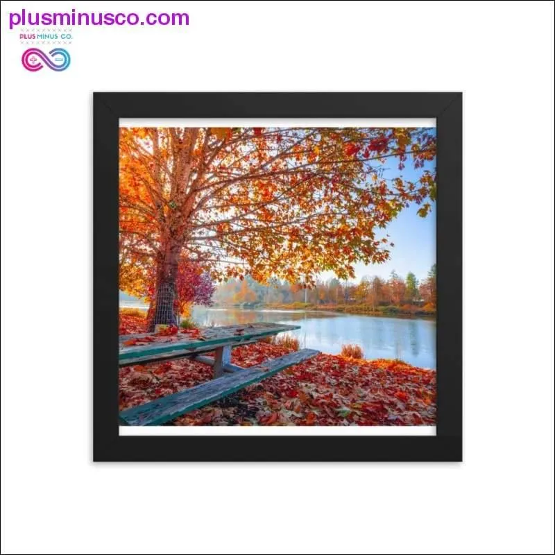 Autumn fall leaves and natural scenery Frame Print, Home