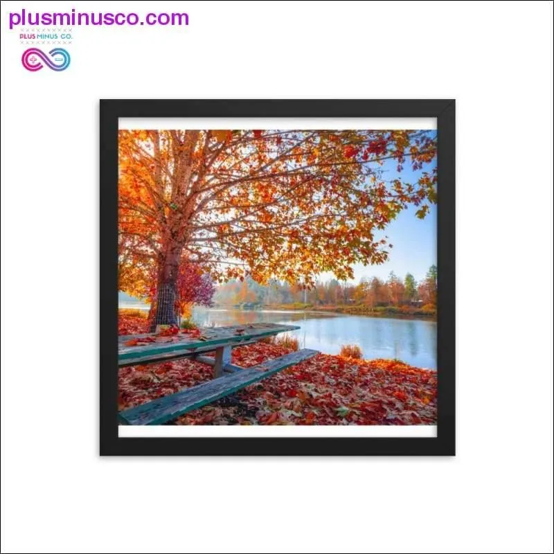 Autumn fall leaves and natural scenery Frame Print, Home