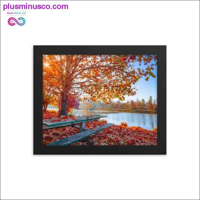 Autumn fall leaves and natural scenery Frame Print, Home