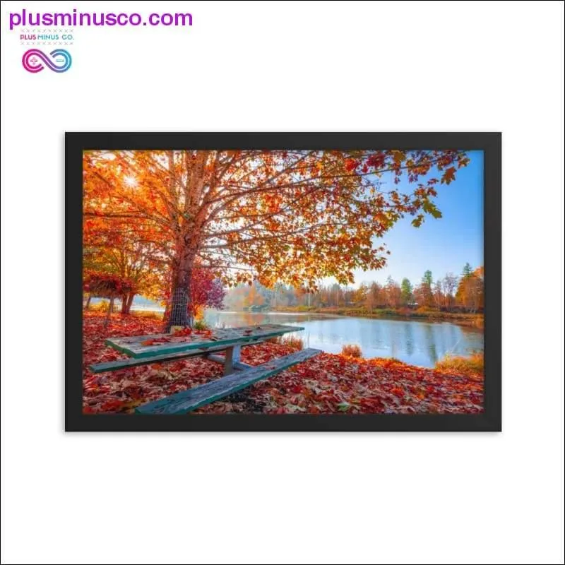 Autumn fall leaves and natural scenery Frame Print, Home