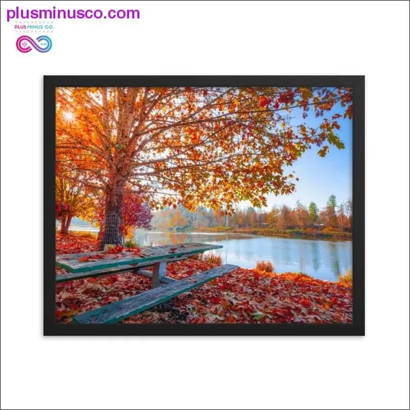 Autumn fall leaves and natural scenery Frame Print, Home