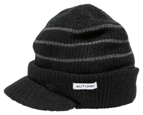 Autumn Headwear Visor Beanie - Black