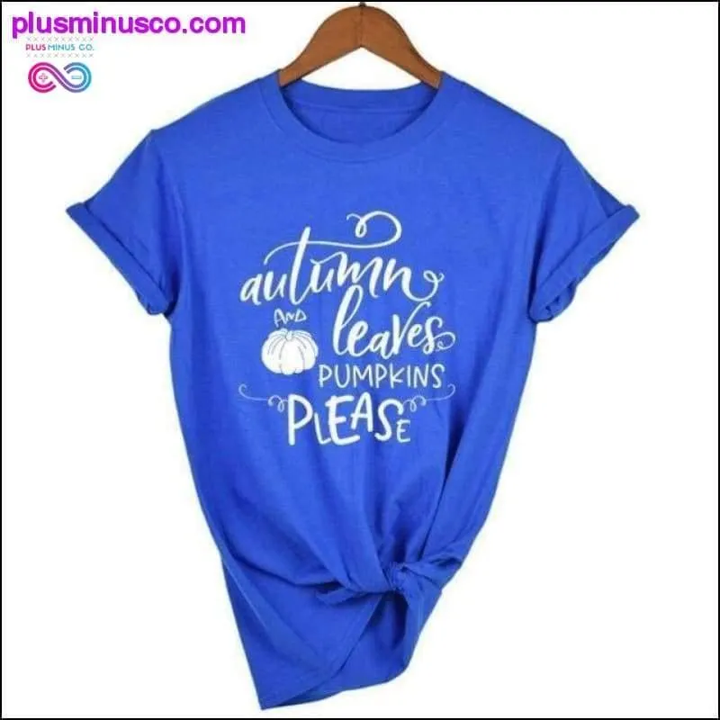 Autumn Leaves Colored T-Shirt || PlusMinusco.com