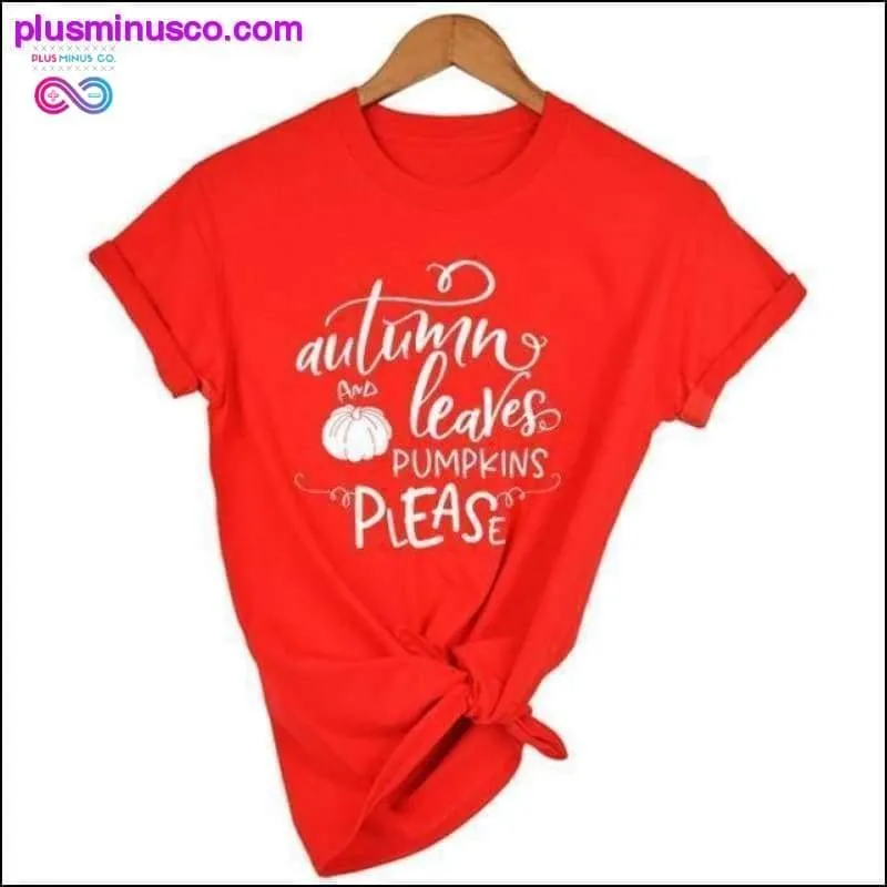 Autumn Leaves Colored T-Shirt || PlusMinusco.com