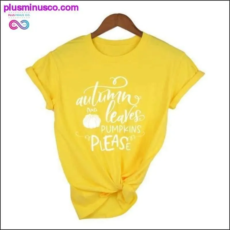 Autumn Leaves Colored T-Shirt || PlusMinusco.com