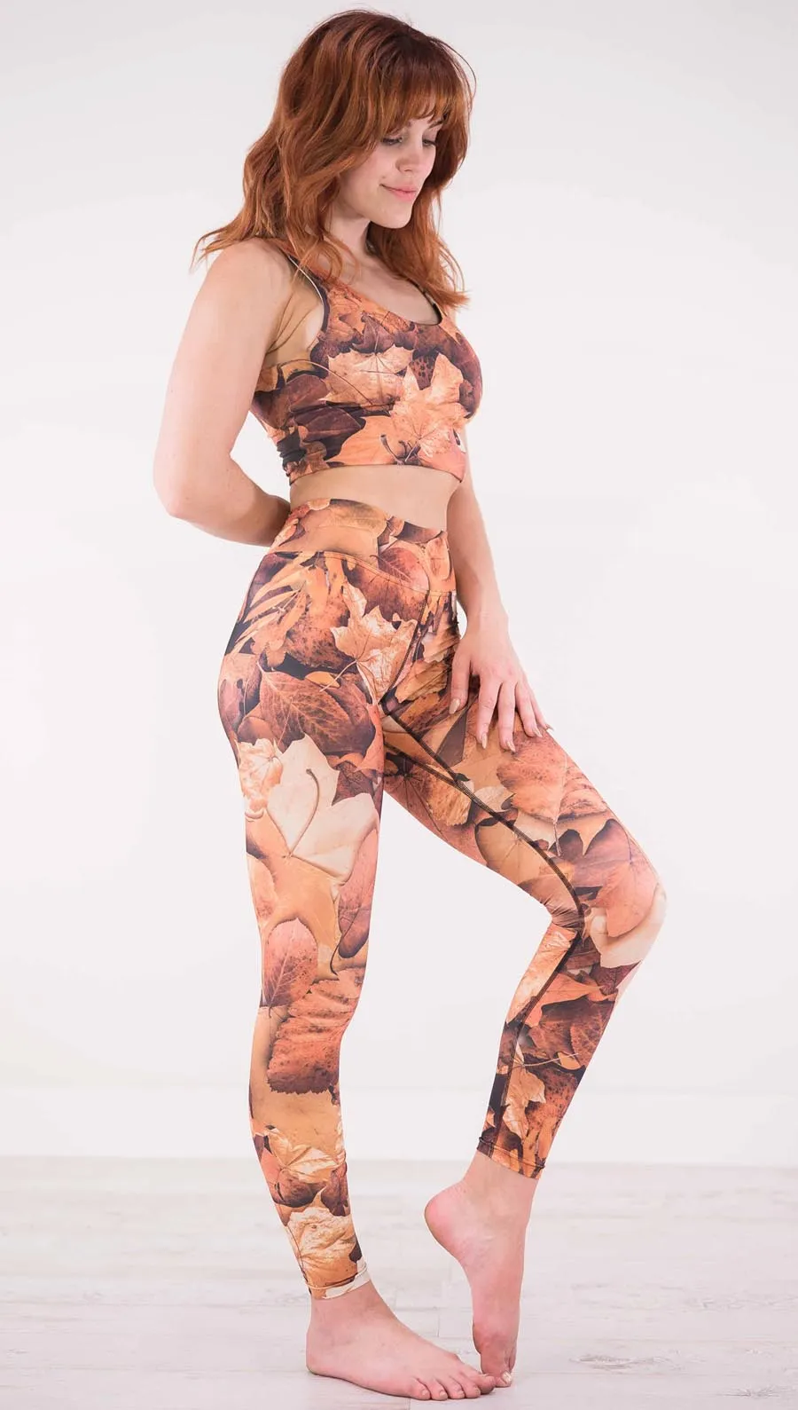 Autumn Leaves - Full Length Triathlon Leggings - CUSTOM ORDER