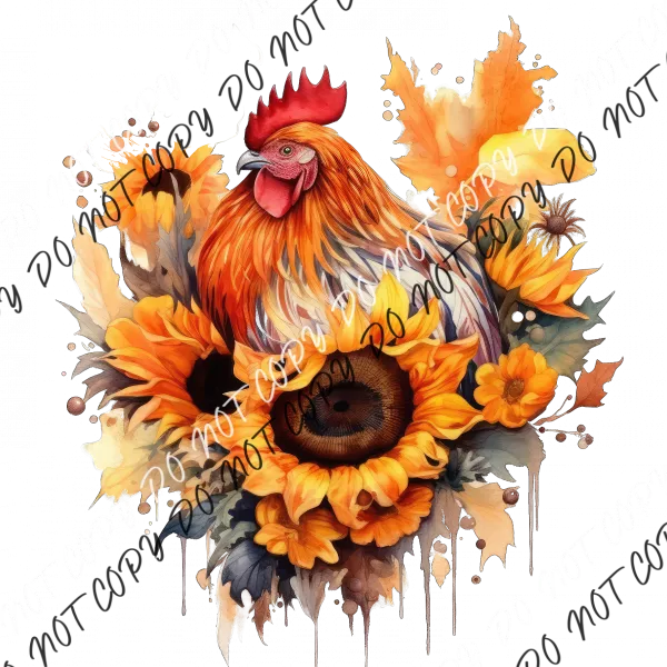 Autumn Rooster DTF Transfer