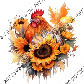 Autumn Rooster DTF Transfer