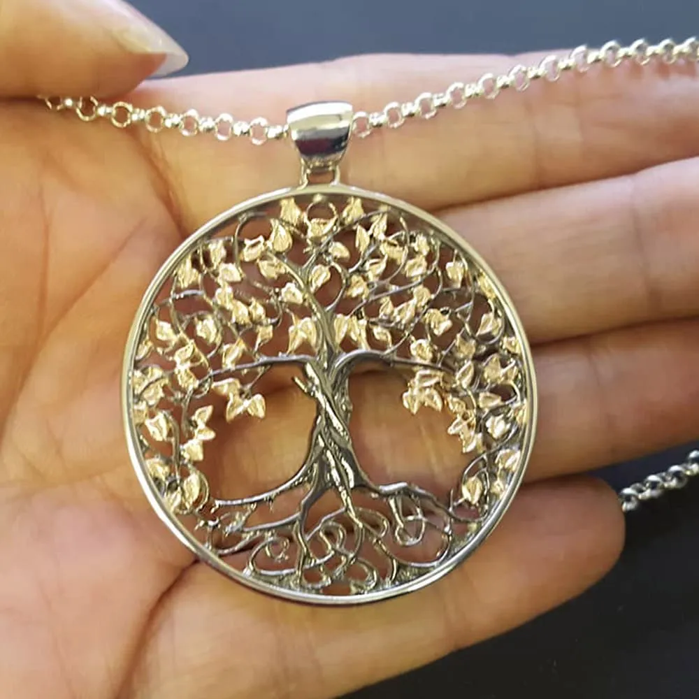 Autumn Tree Necklace, Large Tree of Life