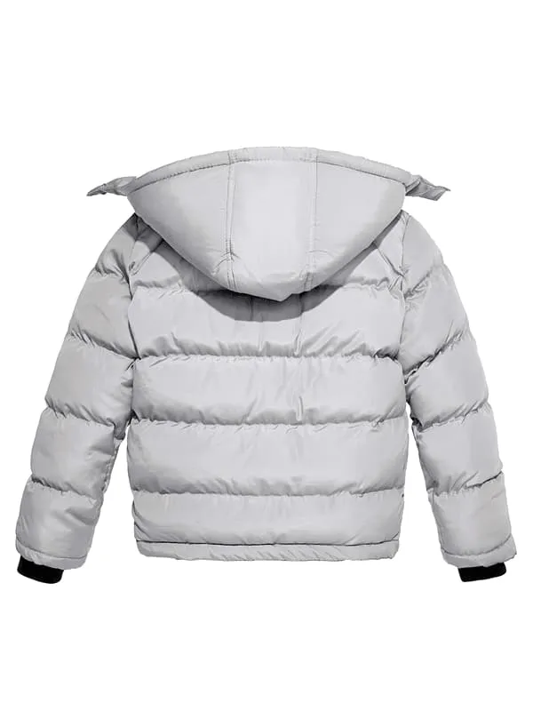 Boys Padded Winter Coat Thicken Warm Jacket With Detachable Hood