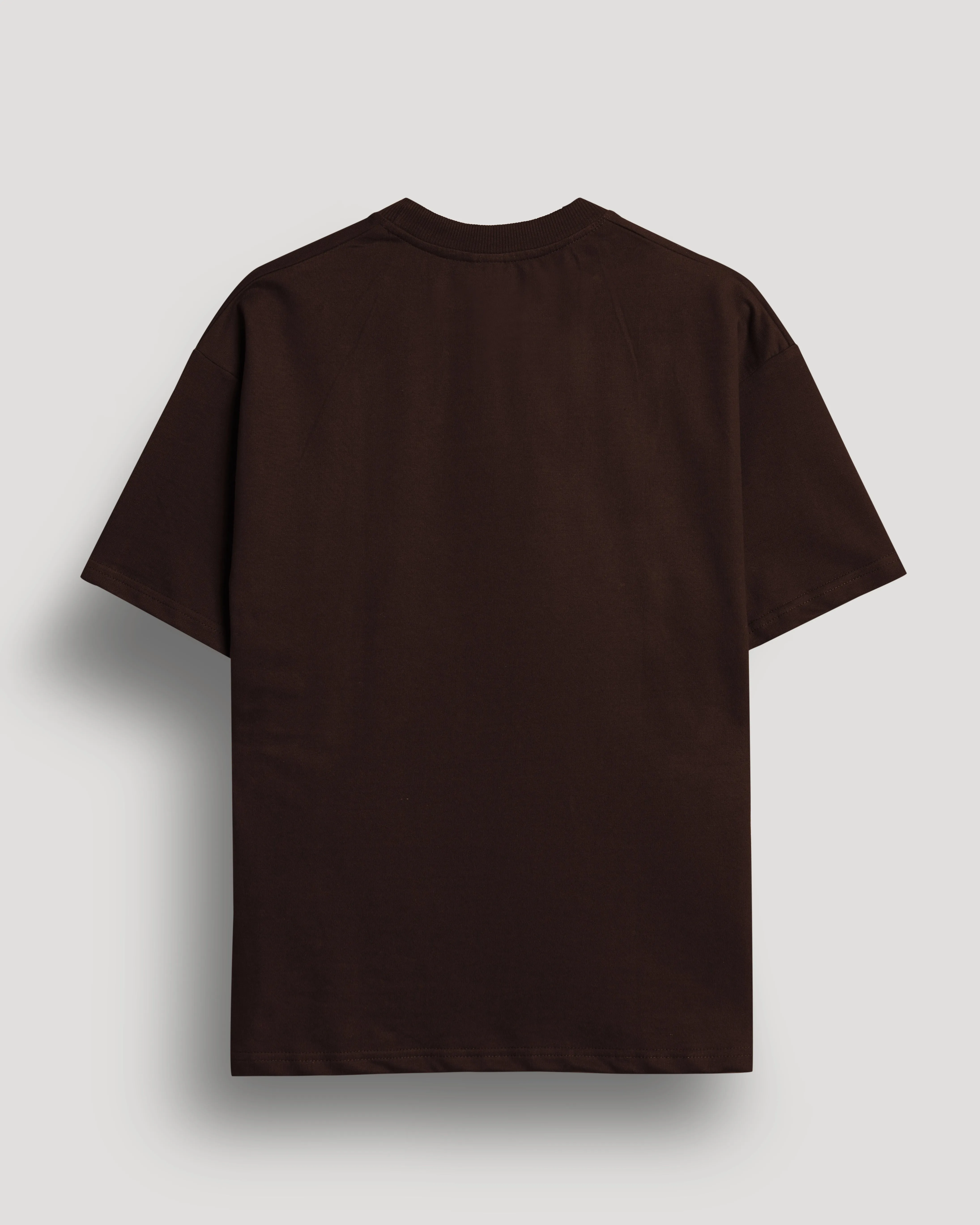 Brown plain oversized t-shirt