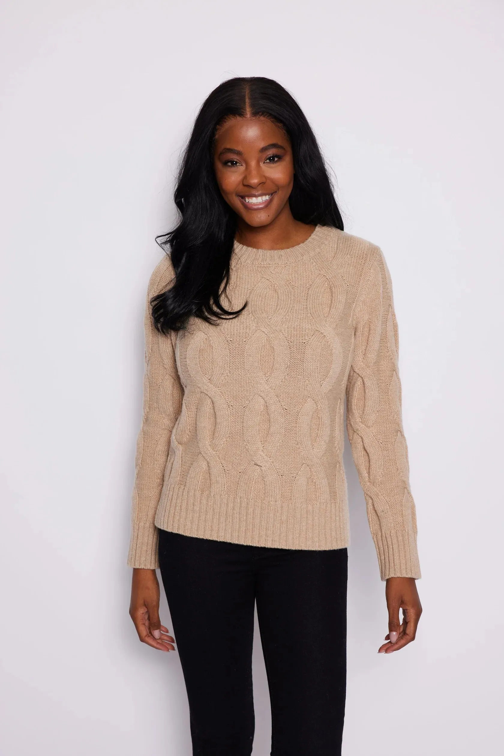 Camel Cableknit Sweater