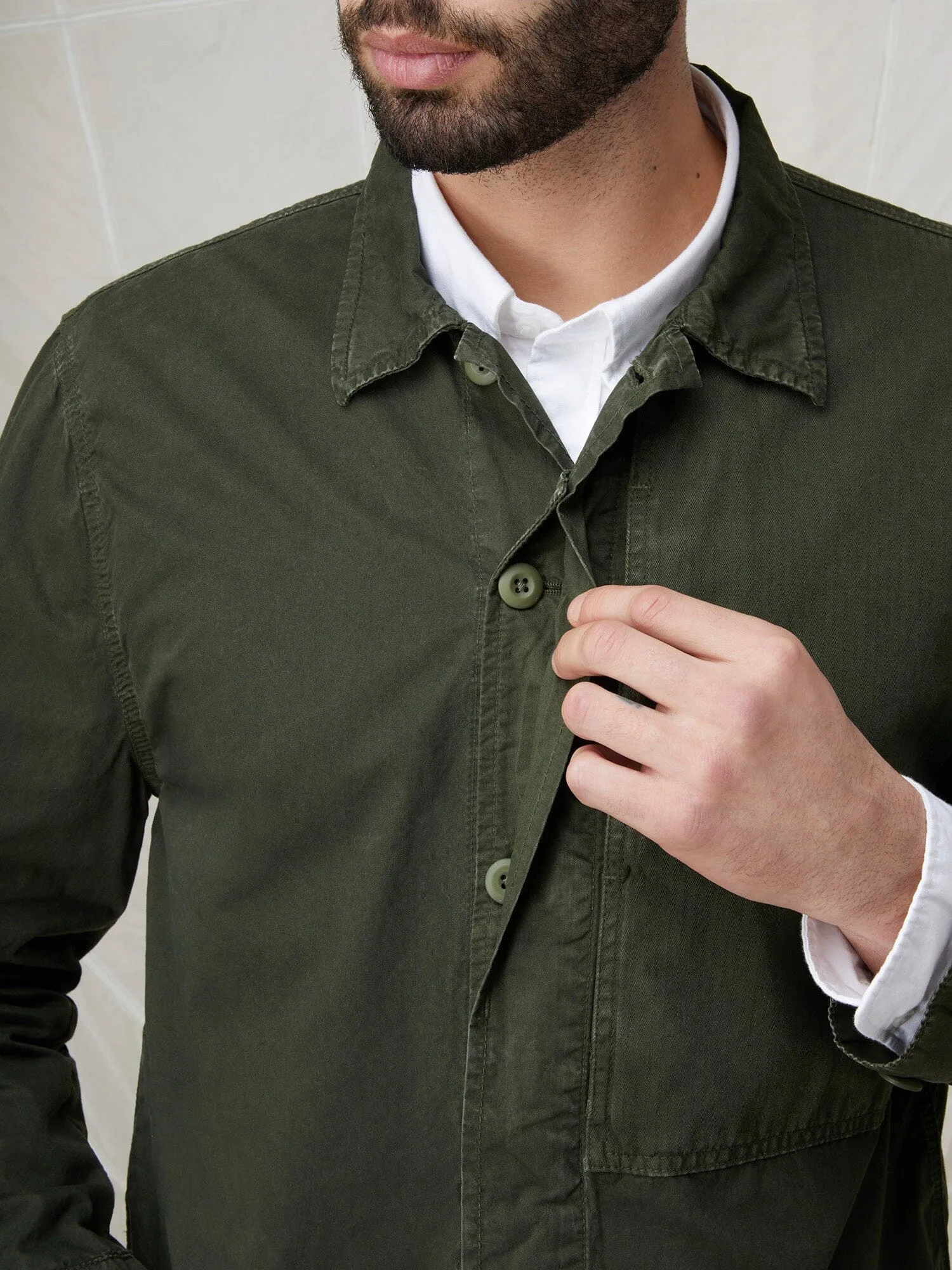 CONTRAST SHIRT JACKET (SEASONAL)