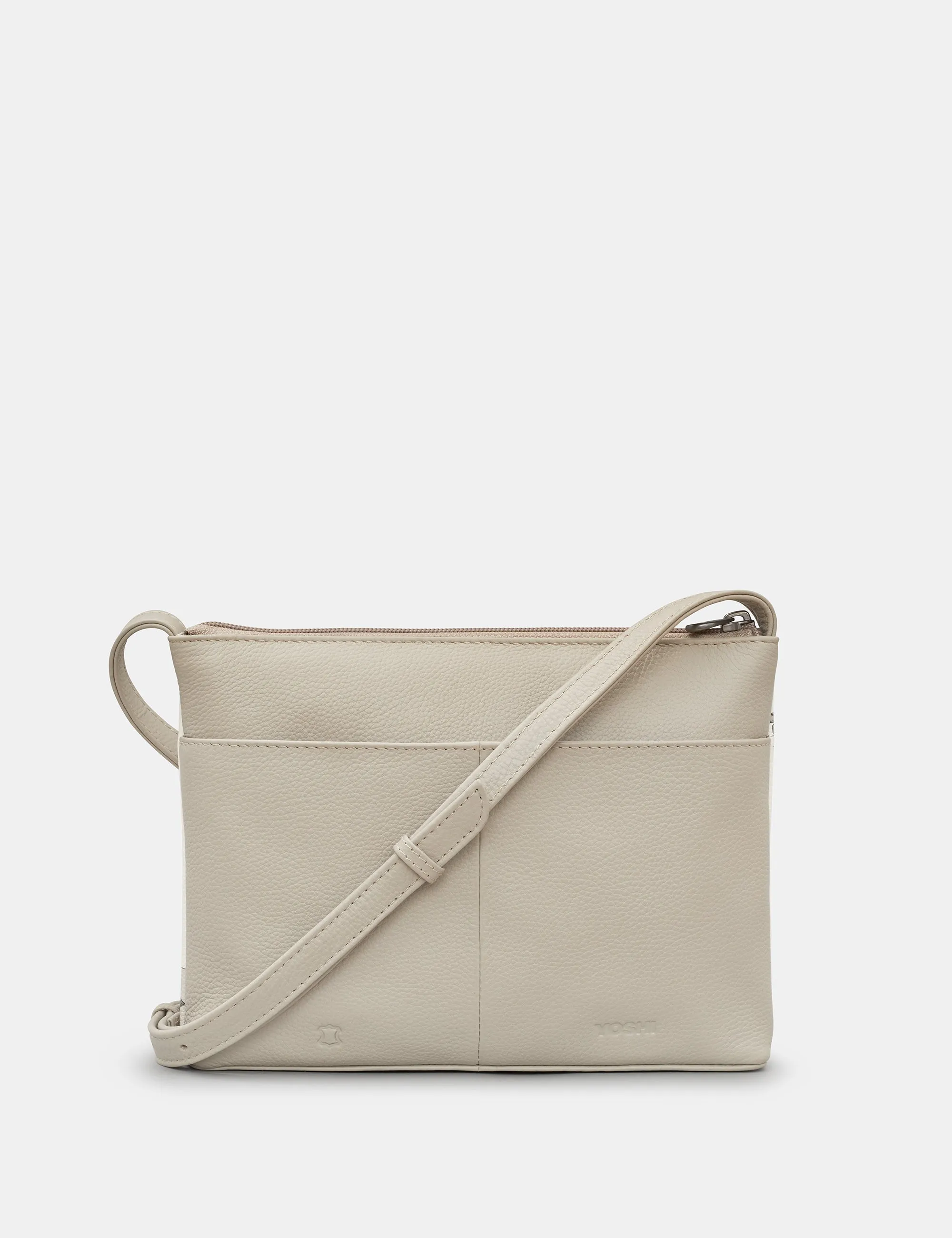 Country Cottage Warm Grey Leather Cross Body Bag