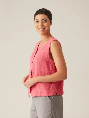 Cut Loose - Solid Linen Vest- Salmon