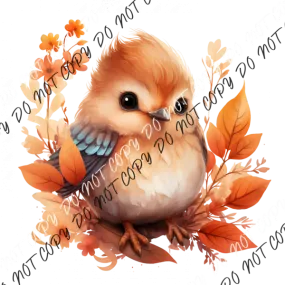 Cute Autumn Bird DTF Transfer