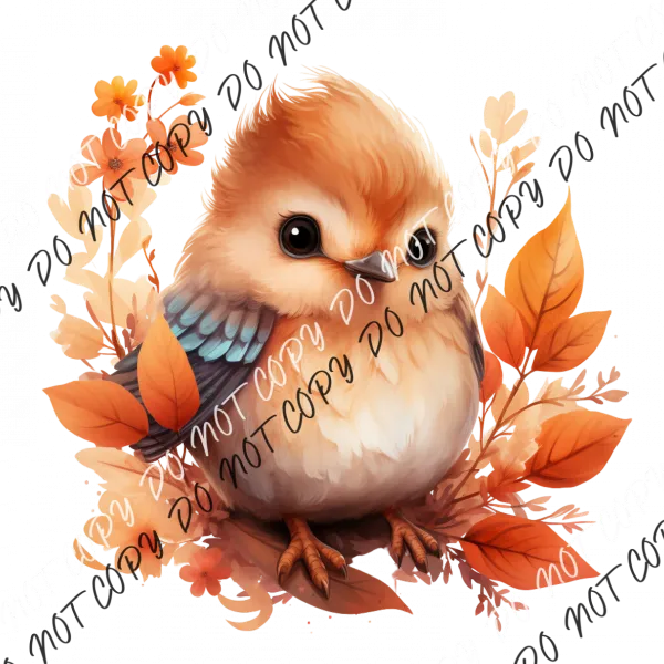 Cute Autumn Bird DTF Transfer