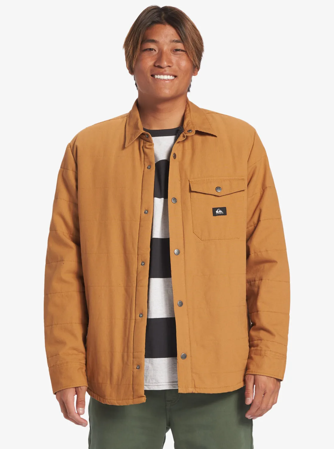 Downrail Upd Canvas Jacket - Bone Brown