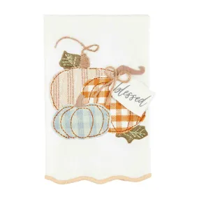 Fall Appliqué Scallop Edge Towel