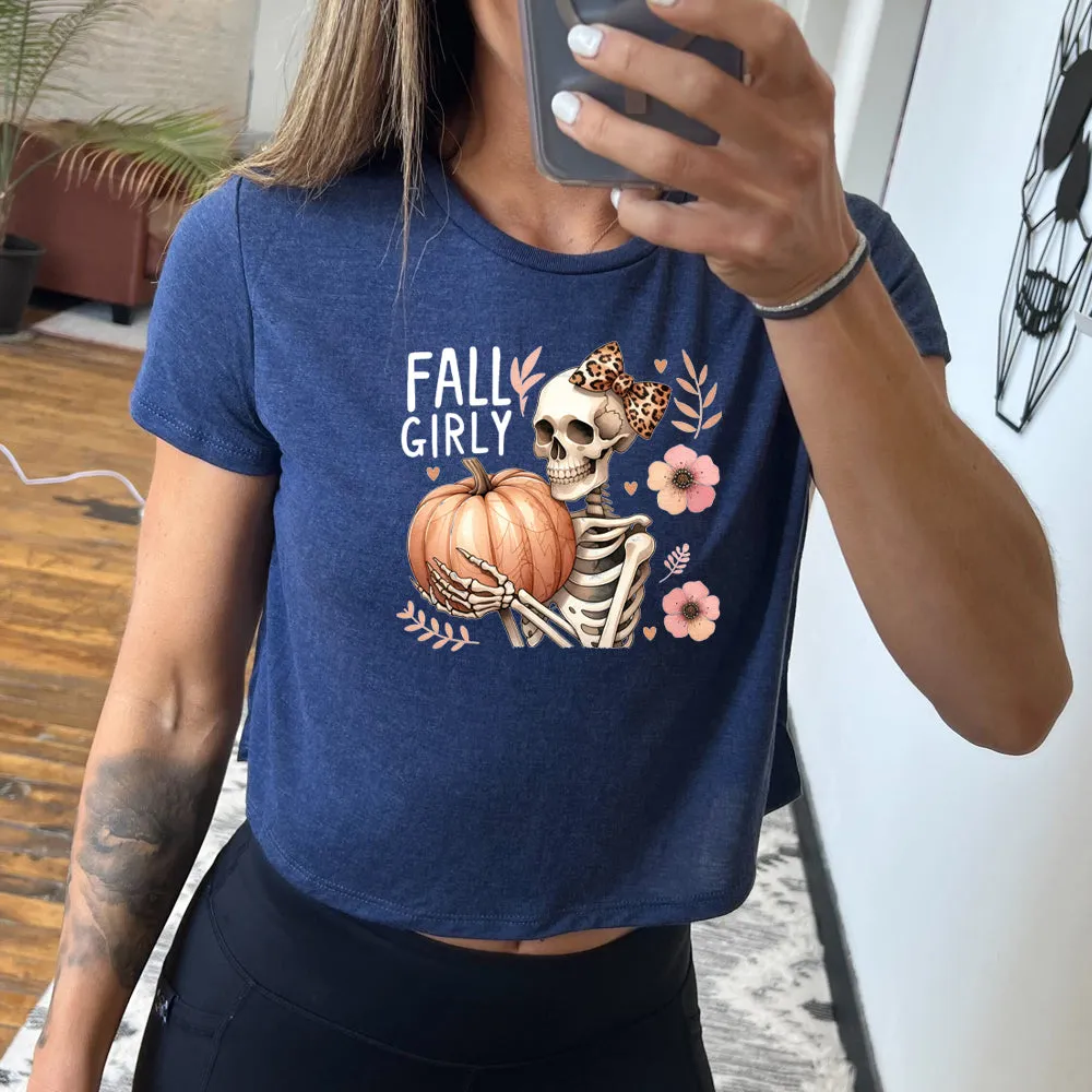 Fall Girly Cropped Tee