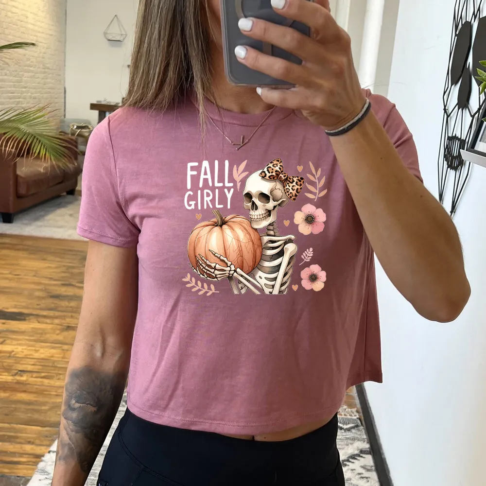 Fall Girly Cropped Tee