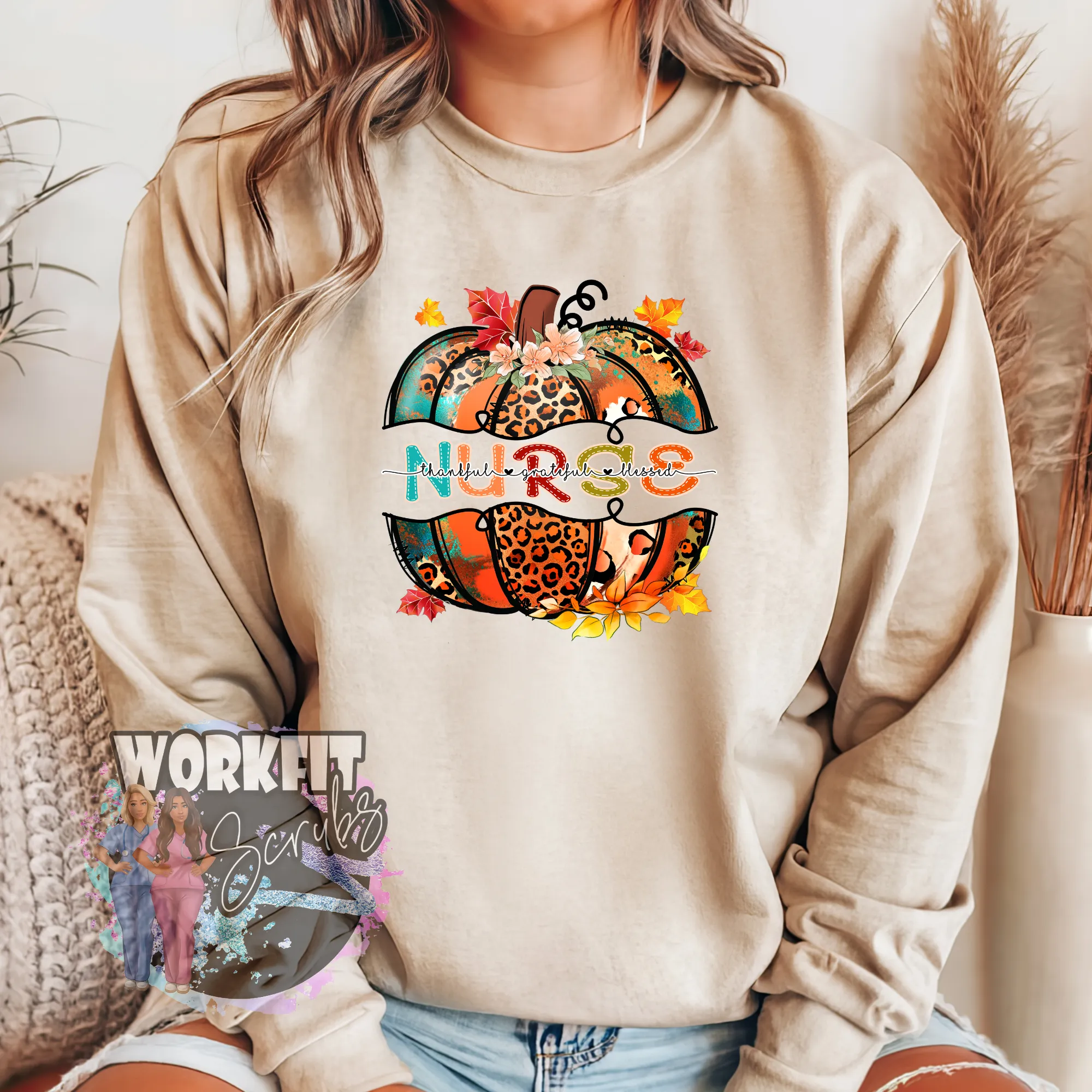 Fall Pumpkin Nurse Crewneck