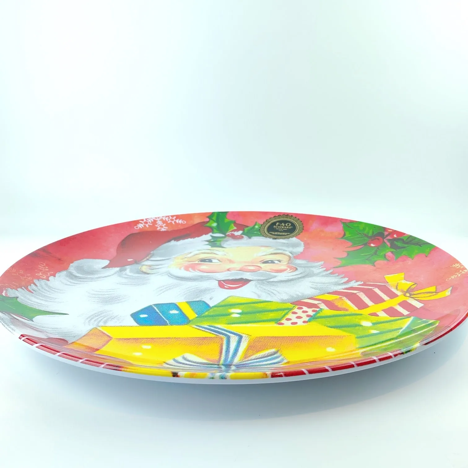 FAO Schwarz Santa Claus Holiday Seasonal Mega Sized Plate 20"