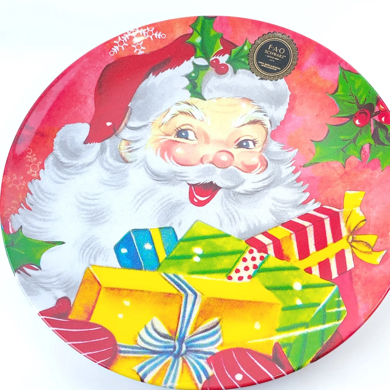 FAO Schwarz Santa Claus Holiday Seasonal Mega Sized Plate 20"