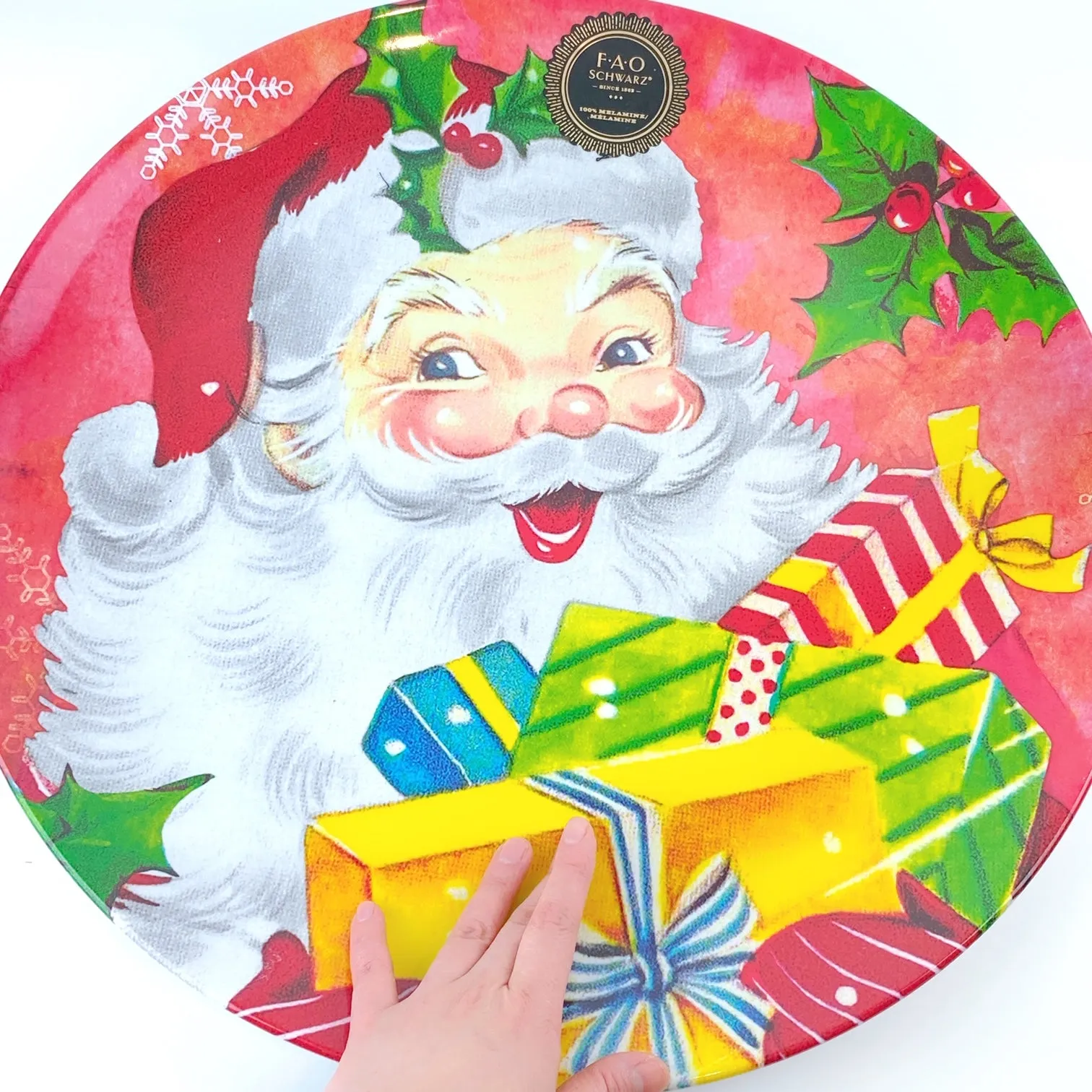 FAO Schwarz Santa Claus Holiday Seasonal Mega Sized Plate 20"