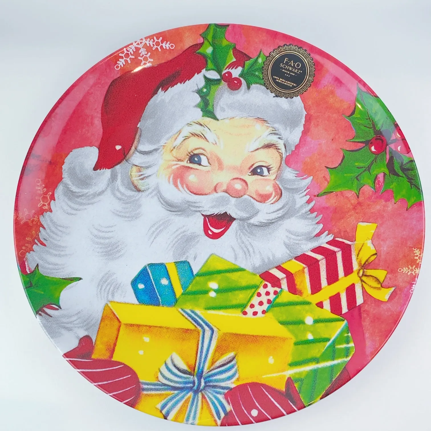 FAO Schwarz Santa Claus Holiday Seasonal Mega Sized Plate 20"