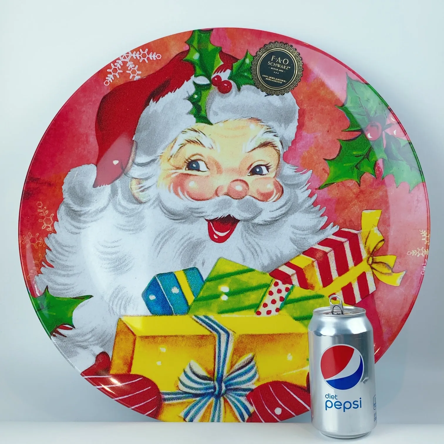 FAO Schwarz Santa Claus Holiday Seasonal Mega Sized Plate 20"