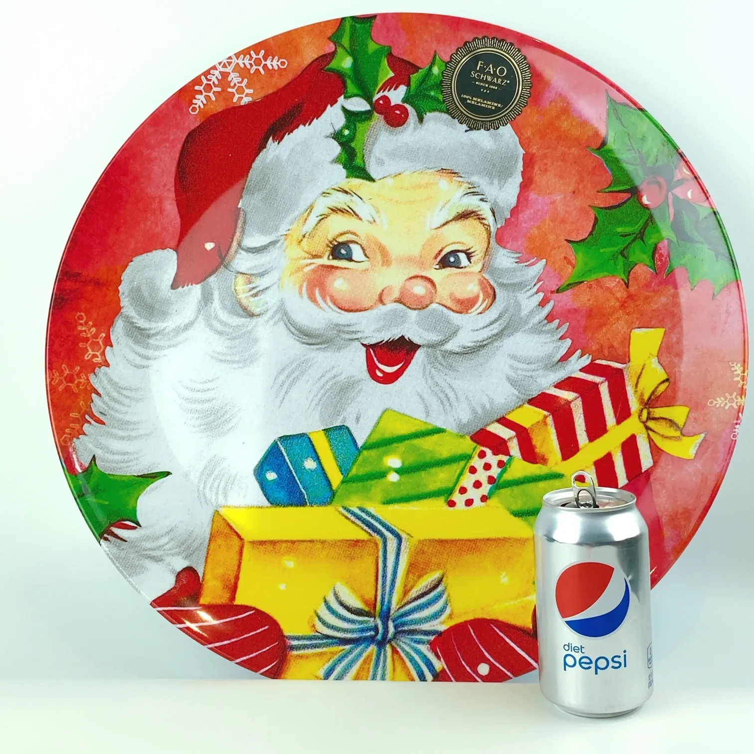 FAO Schwarz Santa Claus Holiday Seasonal Mega Sized Plate 20"