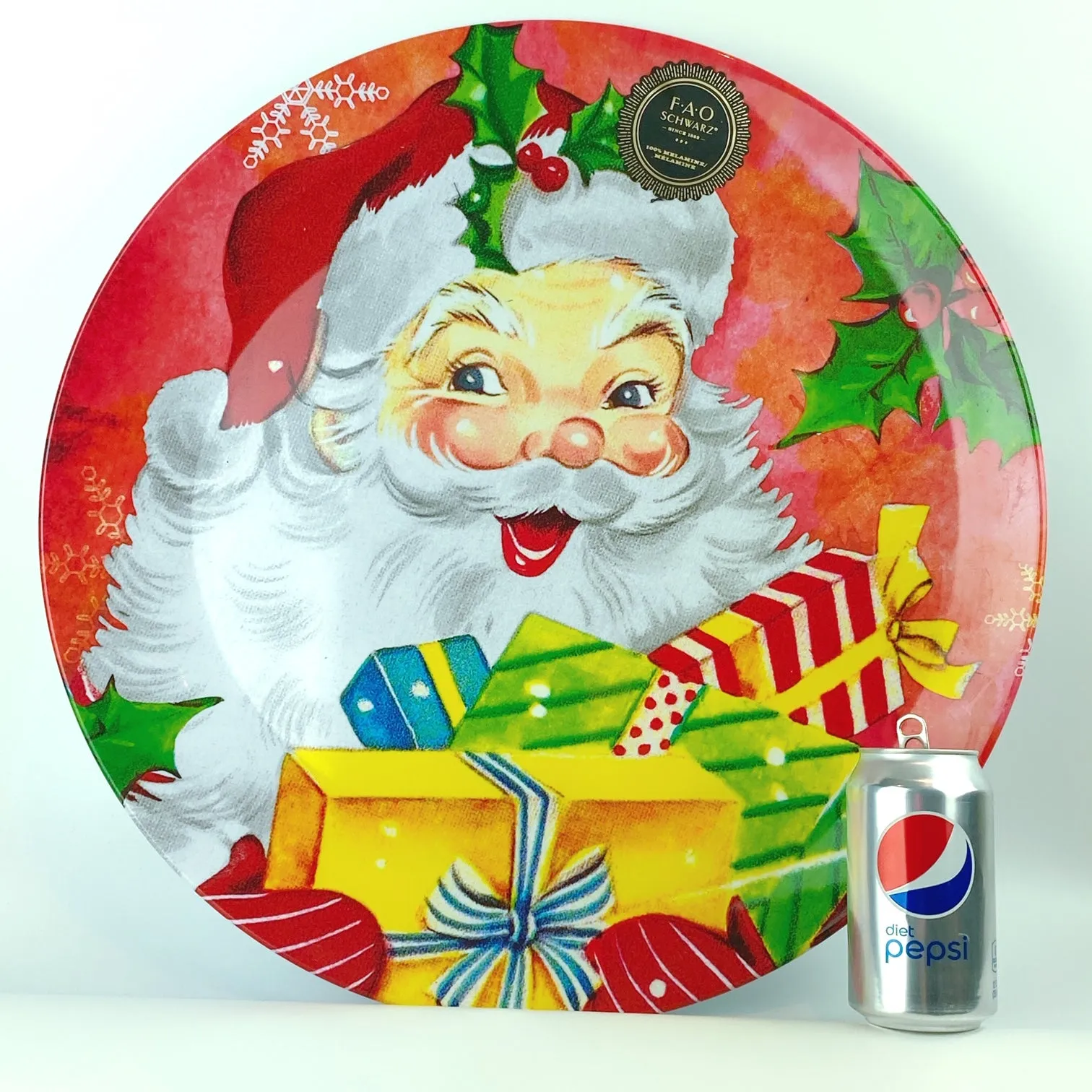 FAO Schwarz Santa Claus Holiday Seasonal Mega Sized Plate 20"