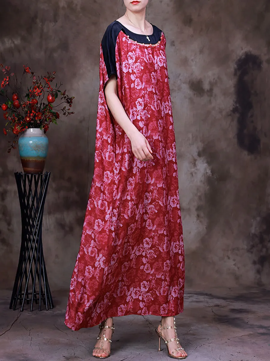 Floral Summer Vintage Loose Maxi Dress