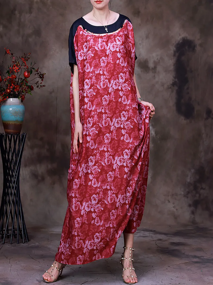 Floral Summer Vintage Loose Maxi Dress