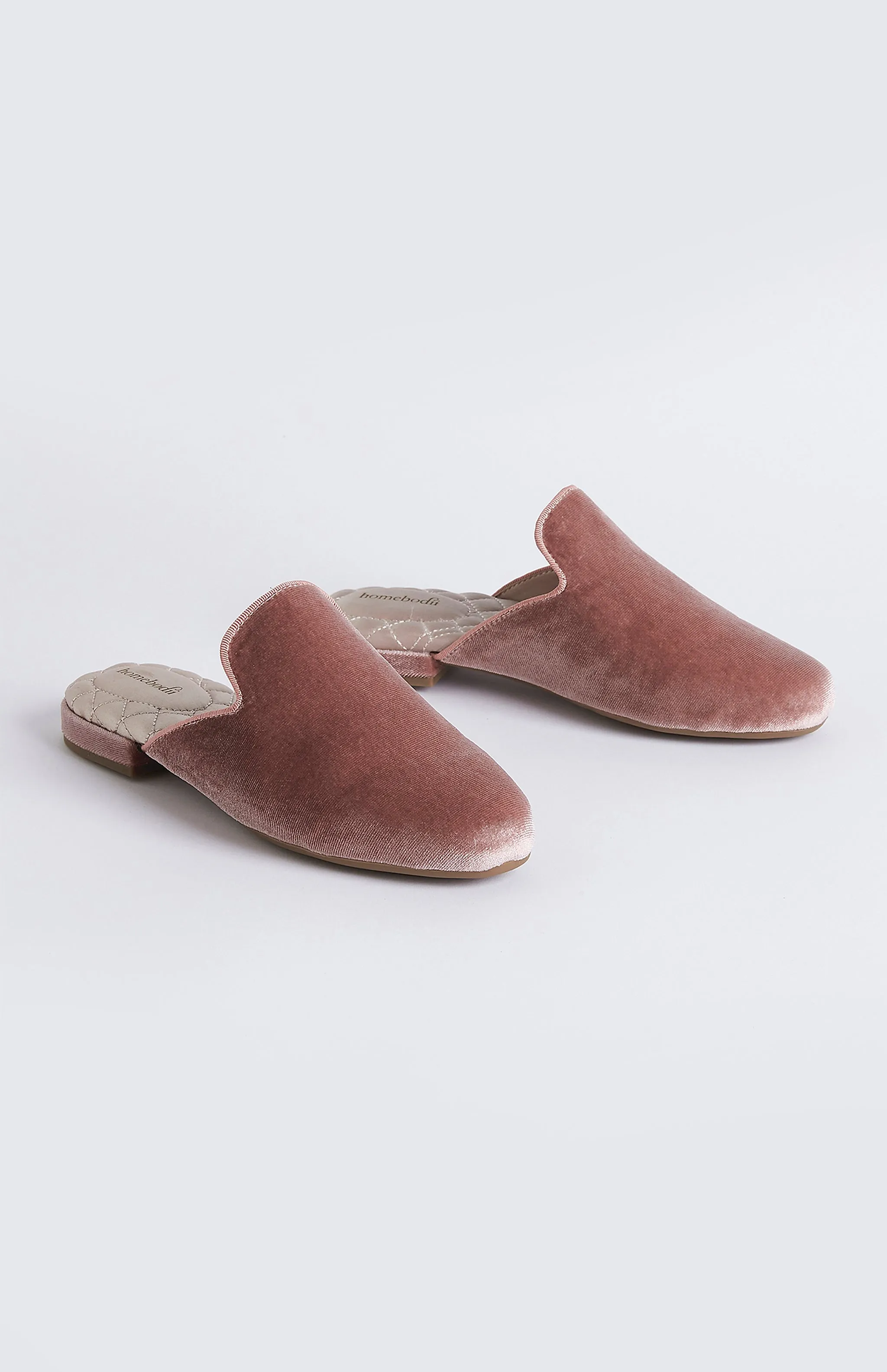 Florence Luxury Velvet Slipper - Dusty Rose