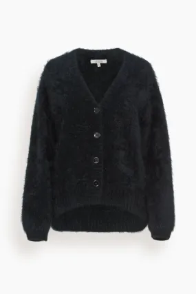 Fluffy Luxury Cardigan in Black