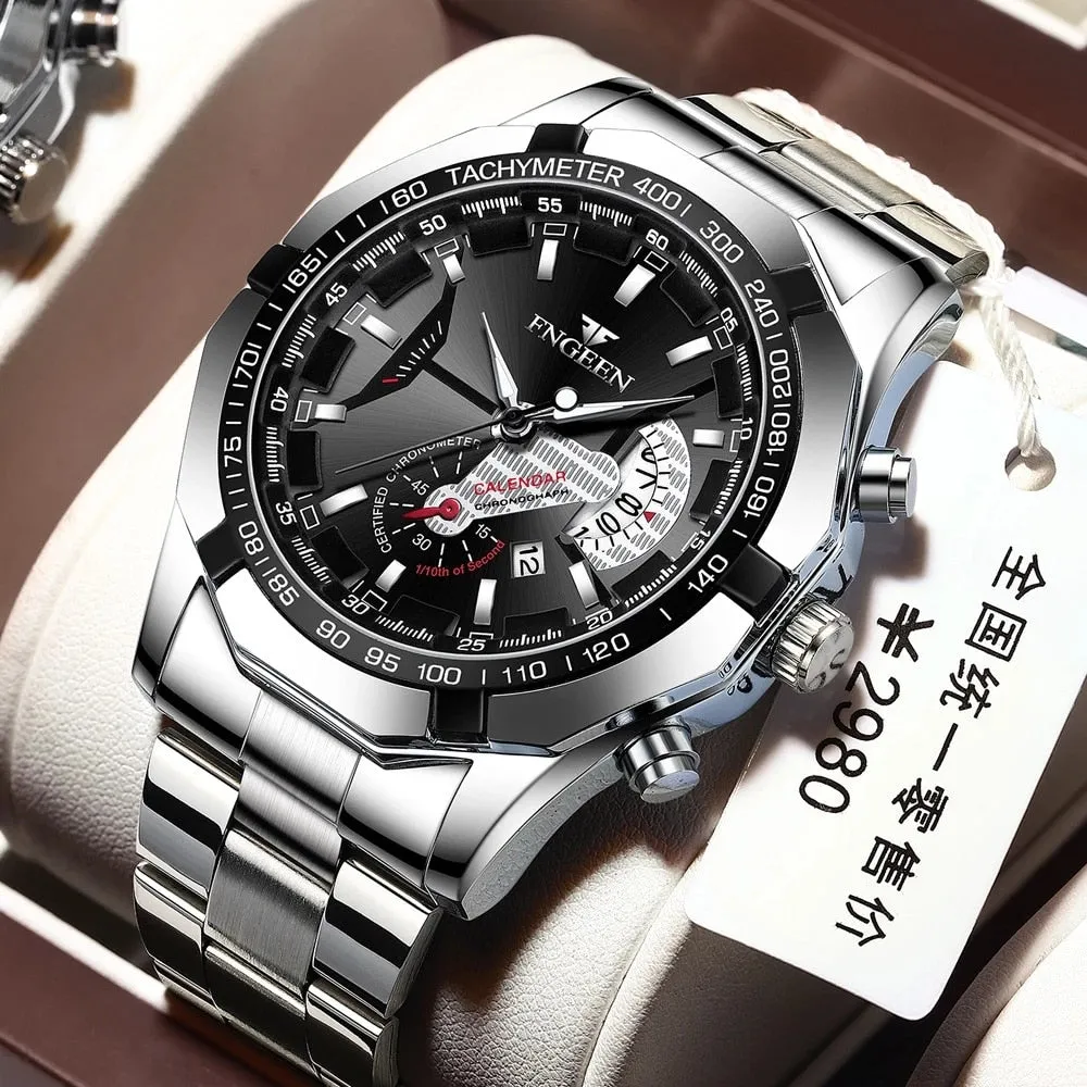 FNGEEN Luxury Quartz Sports Wristwatch