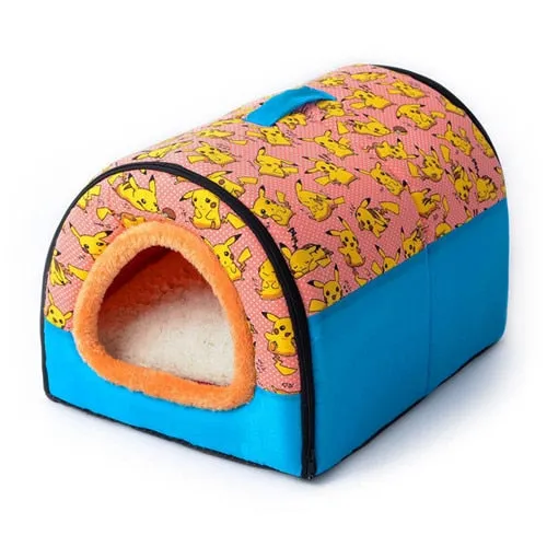 Foldable Warm Soft Cat Cave Cat Bed With Removable Mat