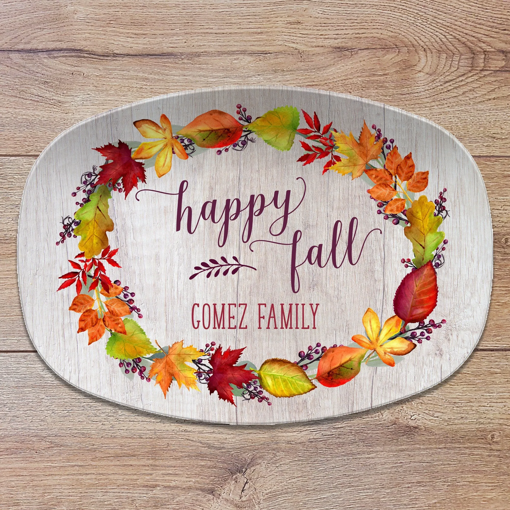 Friendsgiving  Happy Fall  Leaves Platter