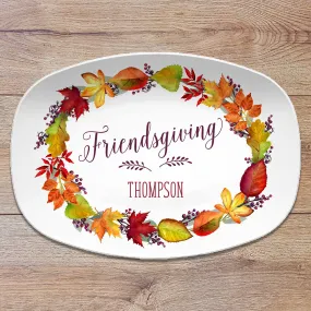 Friendsgiving  Happy Fall  Leaves Platter