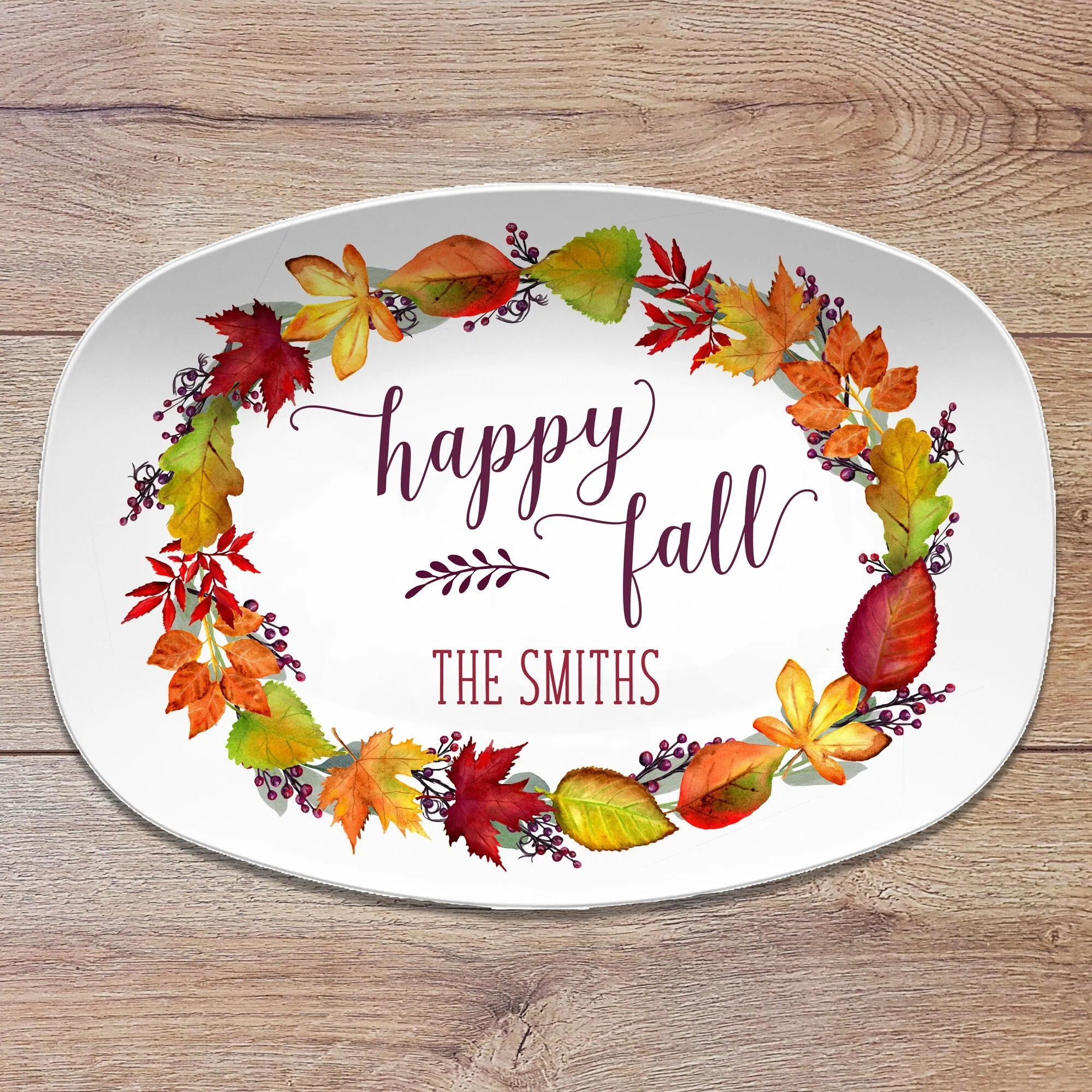 Friendsgiving  Happy Fall  Leaves Platter