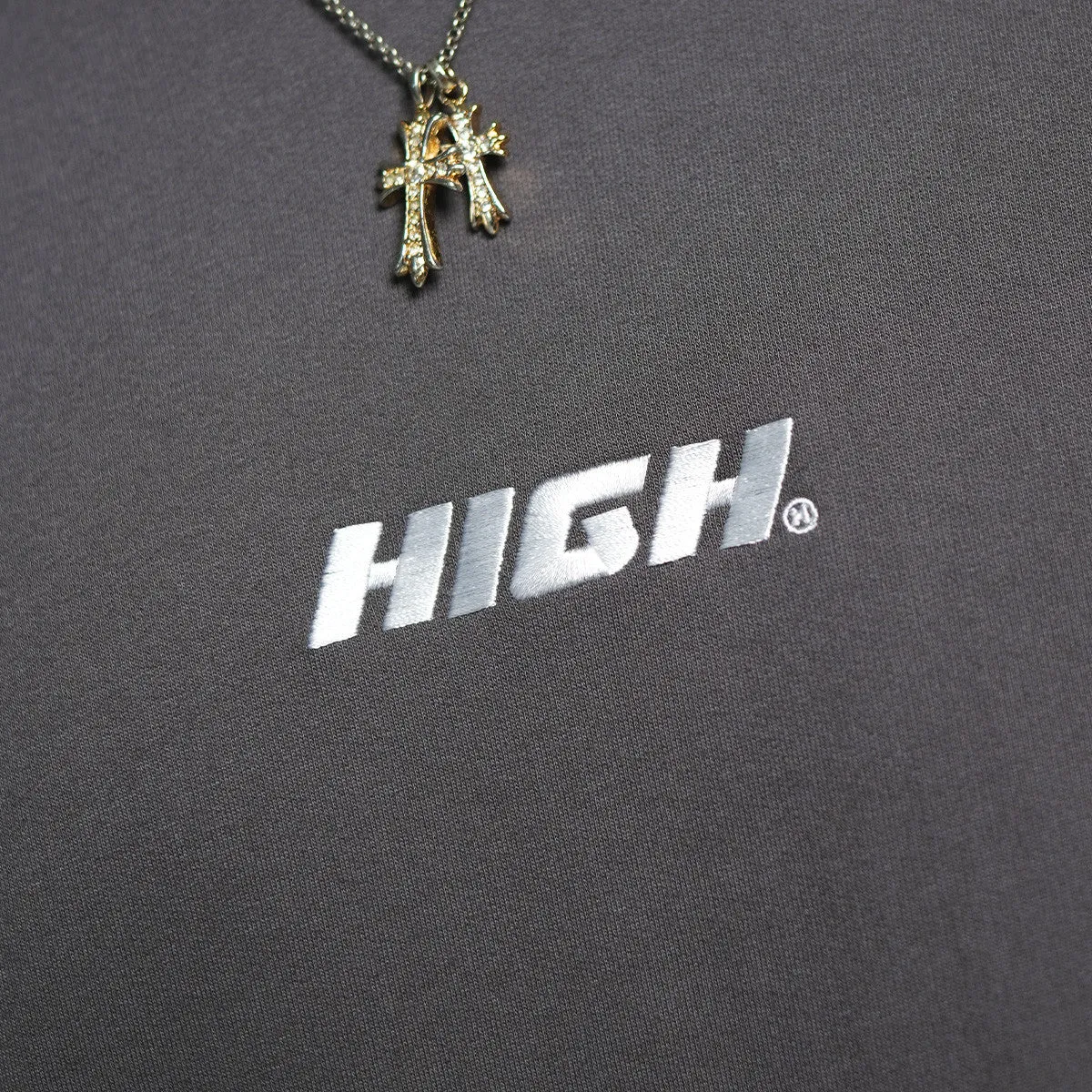 High Cultured Retro Chrome Logo Loose Tee - 1051